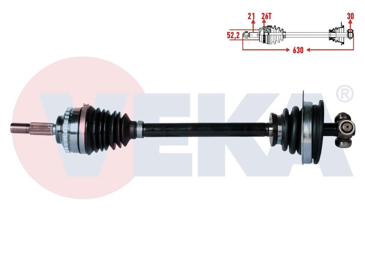 Ön Aks Komple Sol 1.5 Dci Yayli Absli (Abs 26 Diş) Clio Symbol / Kango