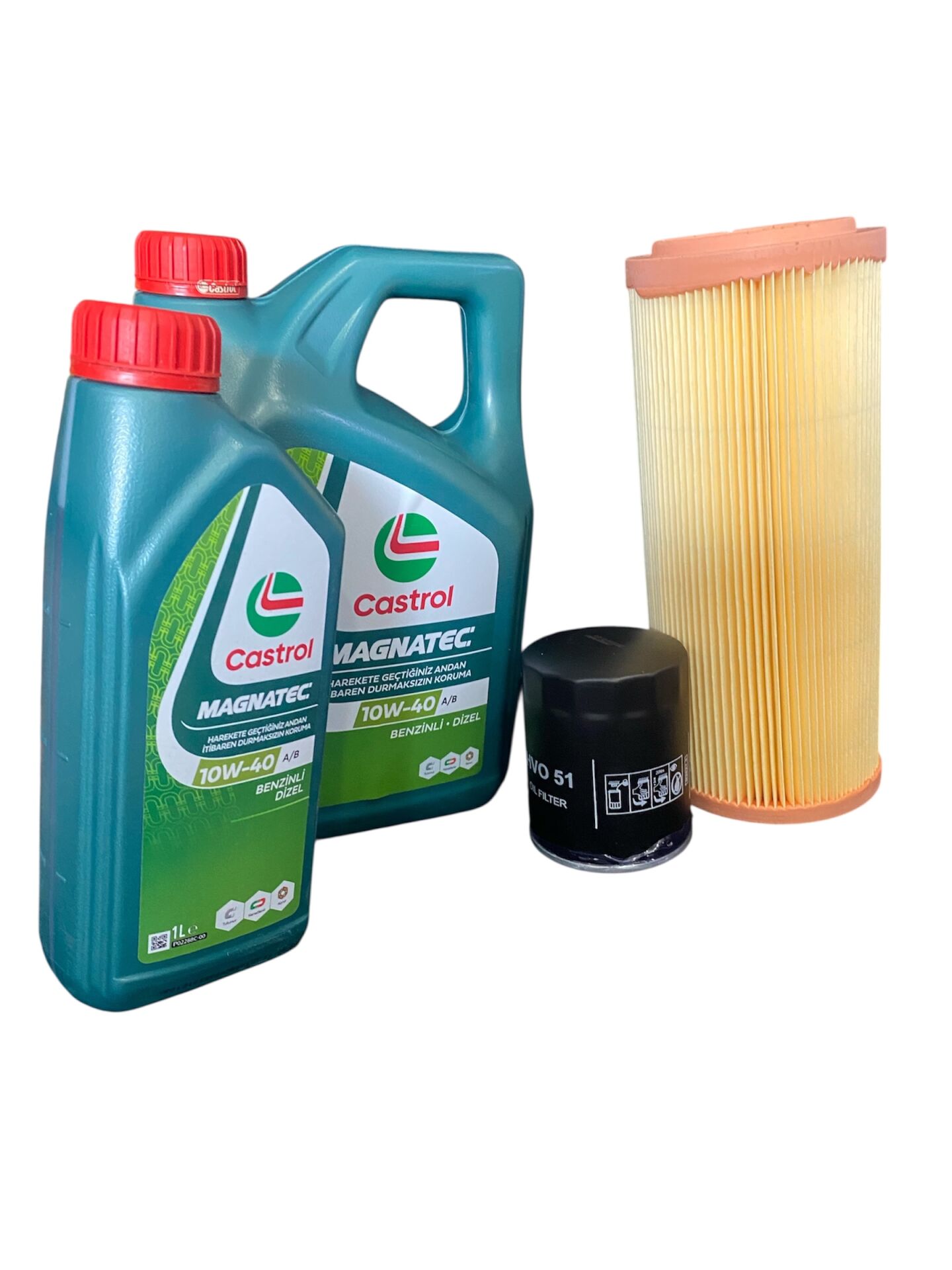 Yağ Bakım Seti Castrol Mağnetic 10/40 Yağ Doblo 1.9 Düz Ve Jtd