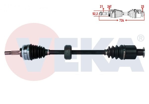 Ön Aks Komple Sağ 1.5 Dci Yayli Absli (Abs 26 Diş) Clio Symbol / Kango