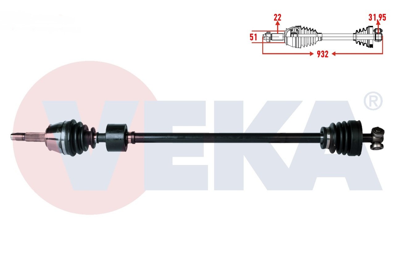 Aks Ön Sağ Doblo 1.9 Düz Dizel