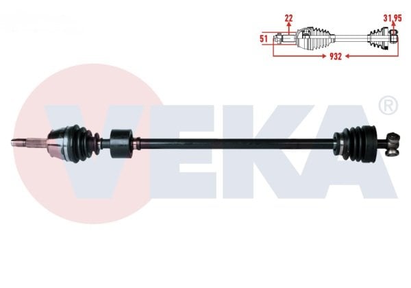 Aks Ön Sağ Doblo 1.9 Düz Dizel